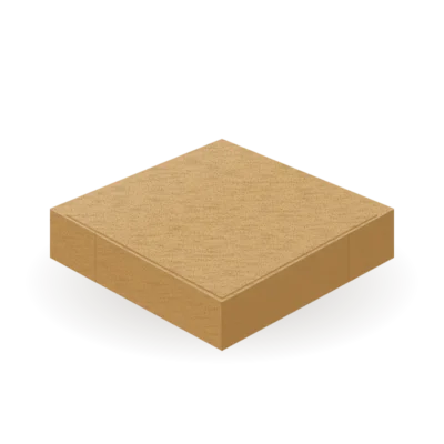 Plain kraft self-lock boxes, illustrative render